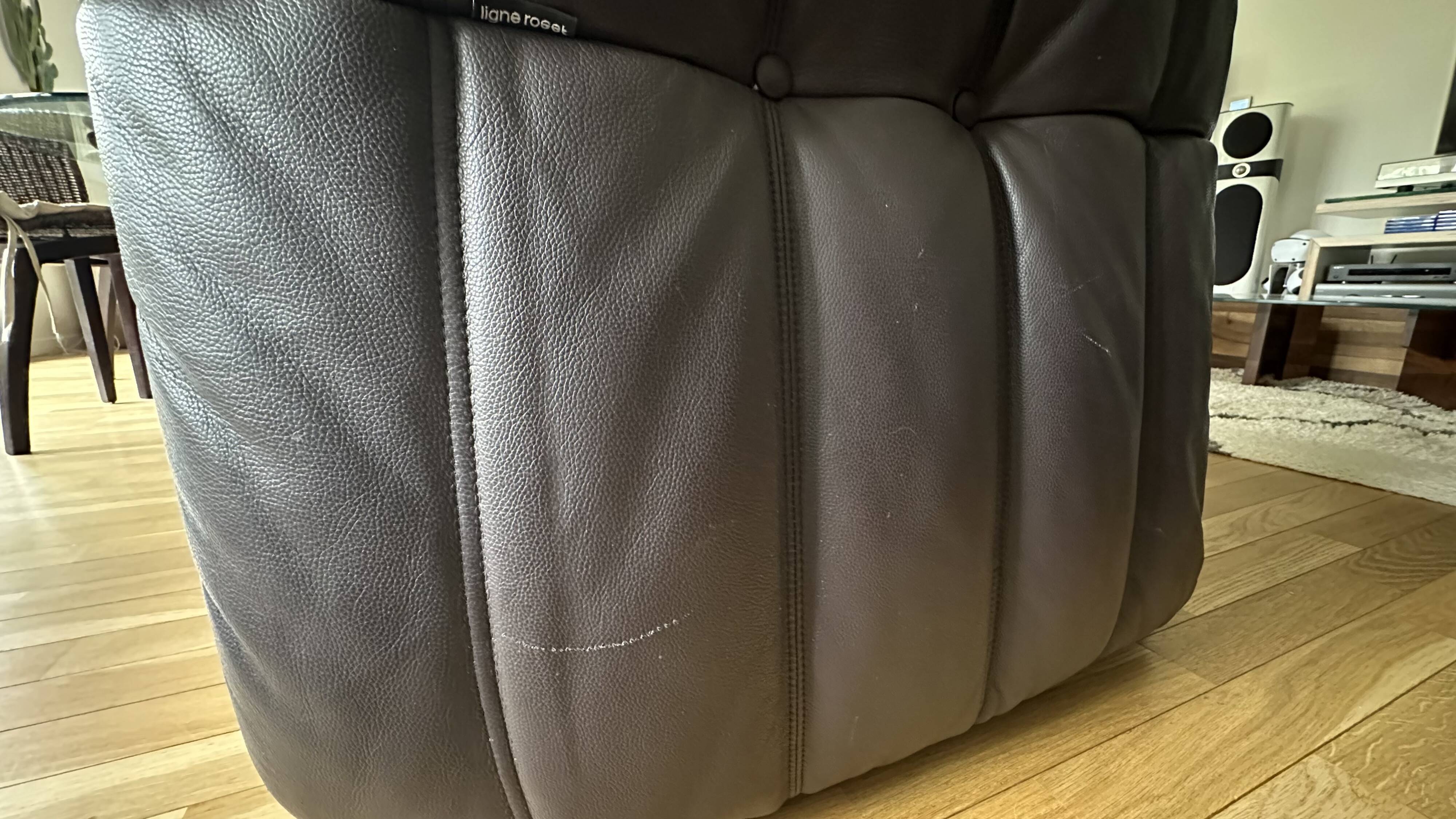 Togo corner sofa in Indiana Ink leather (2 two-seater benches and 1 corner piece)