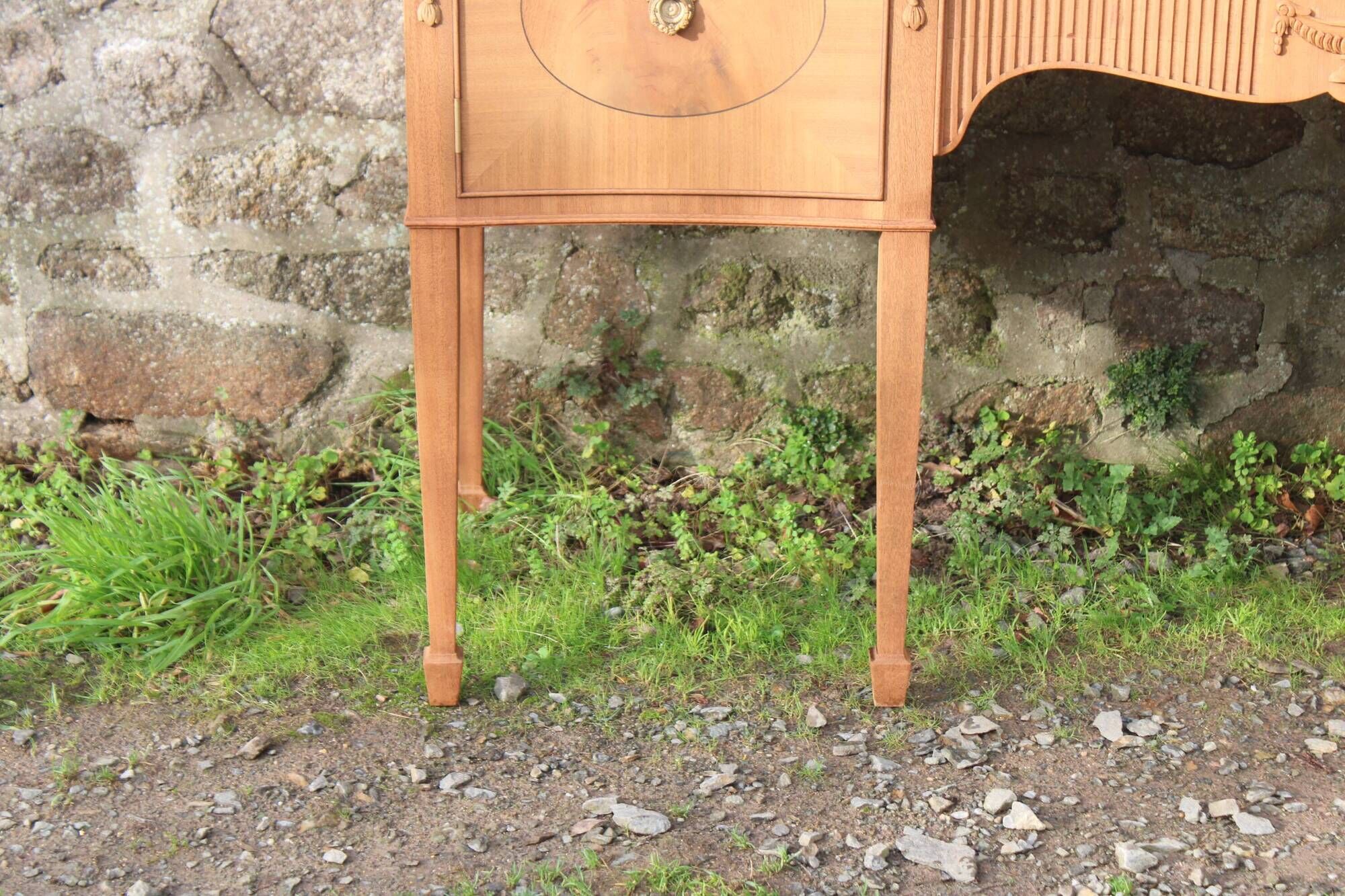English-made enfilade in Louis XVI style with light wood veneers.