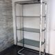 Vintage chrome and glass shelf