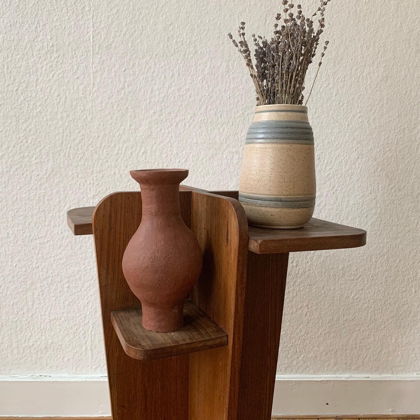 Side table / art deco harness in solid oak - c.1940