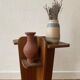Side table / art deco harness in solid oak - c.1940