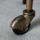 Pair of round old brass glass desserts