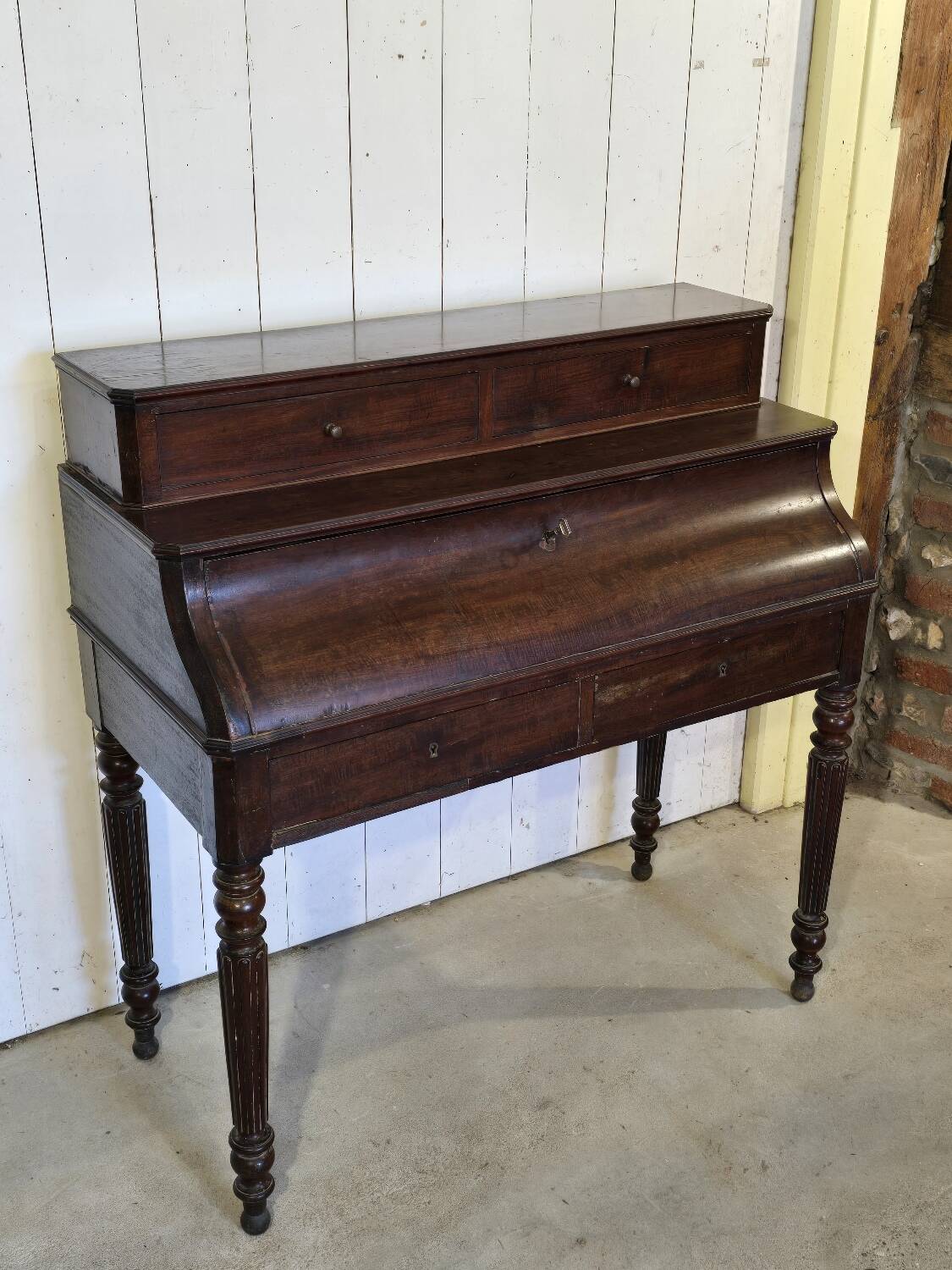 Louis Philippe style mahogany stepped desk, 19th century