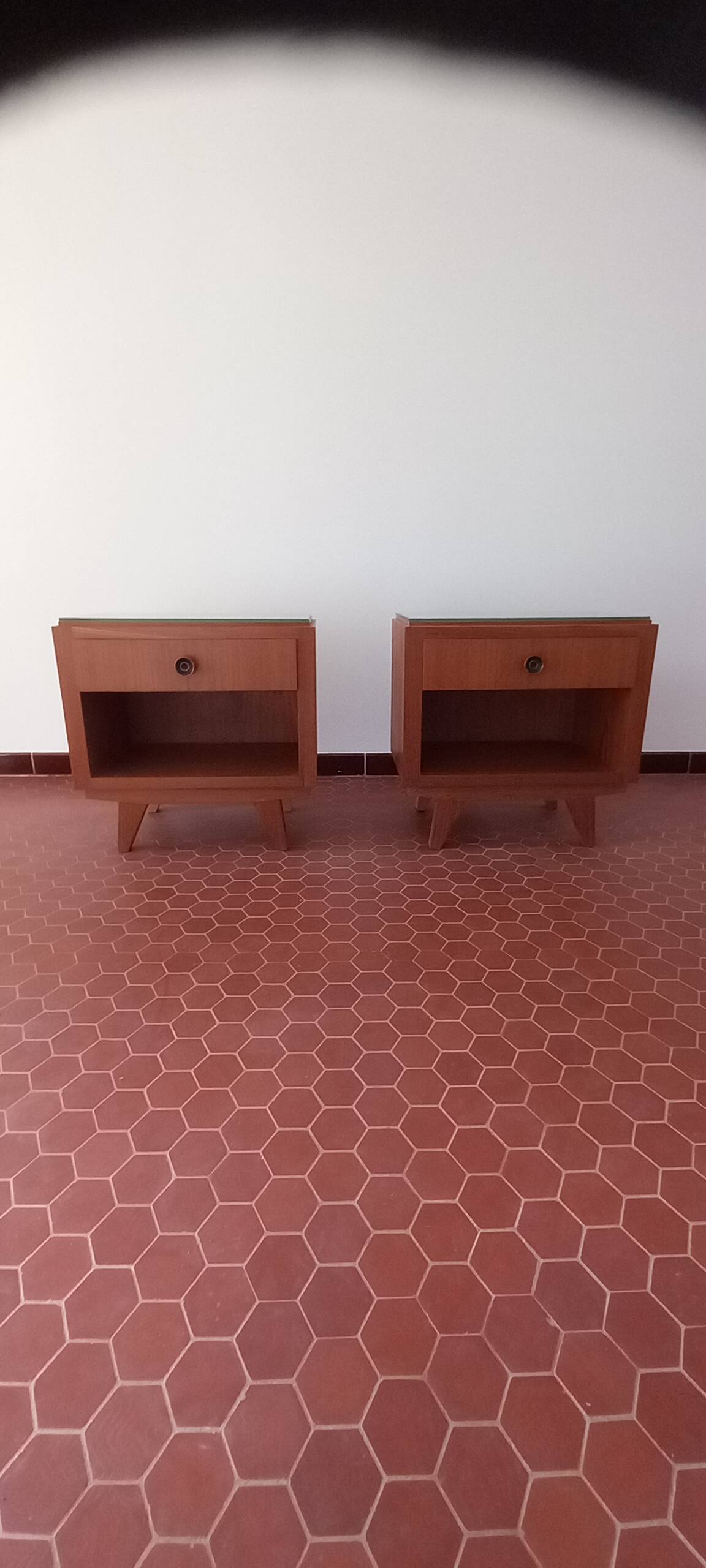 Rosewood bedside tables