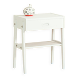 Scandinavian bedside table painted in white