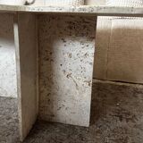 Beige travertine coffee table