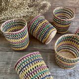 6 paniers porte-verres vintage