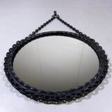 1960's Vintage Wrought Iron Chain Mirror