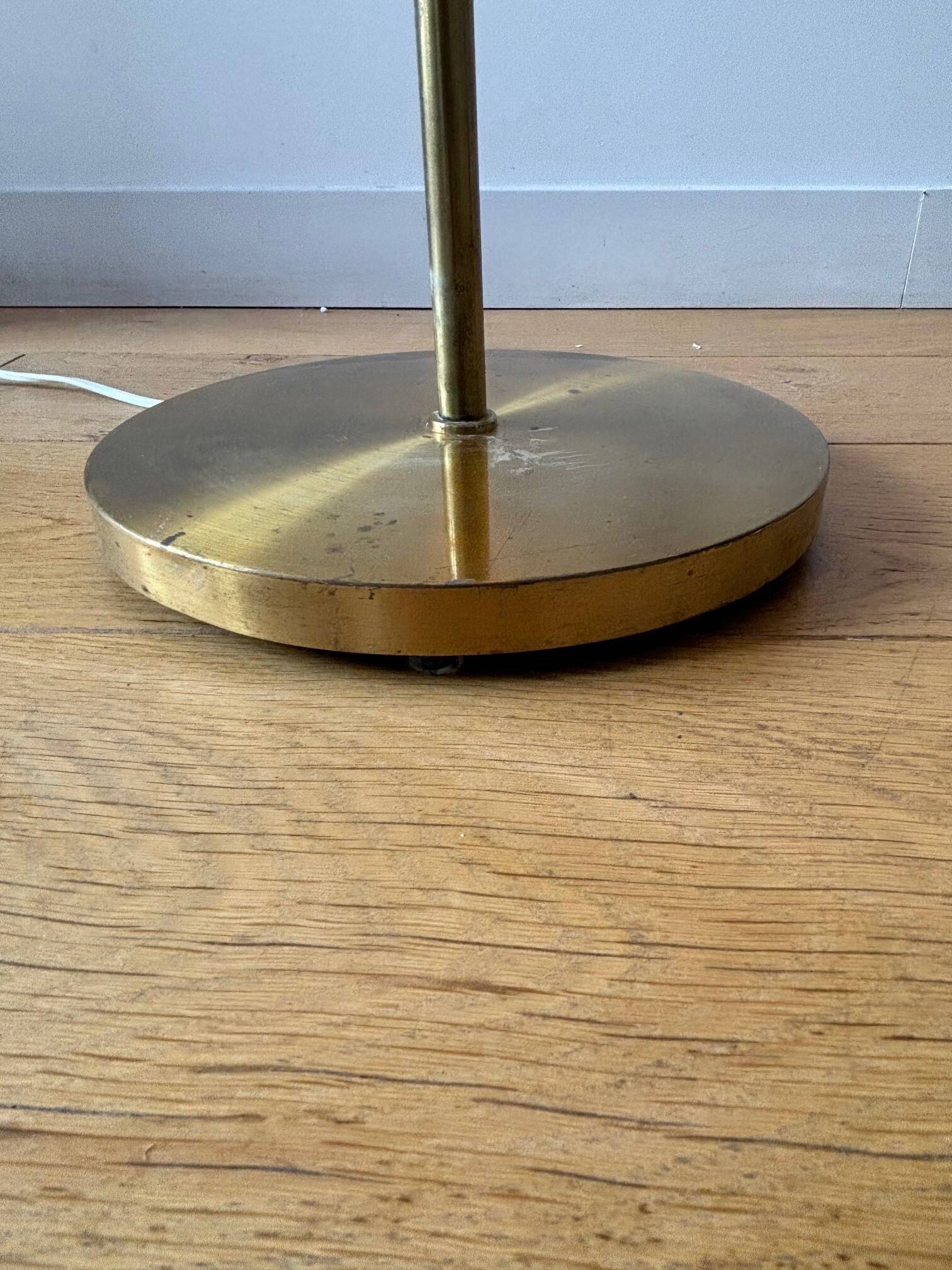 articulated brass floor lamp - Sweden 50s/60s