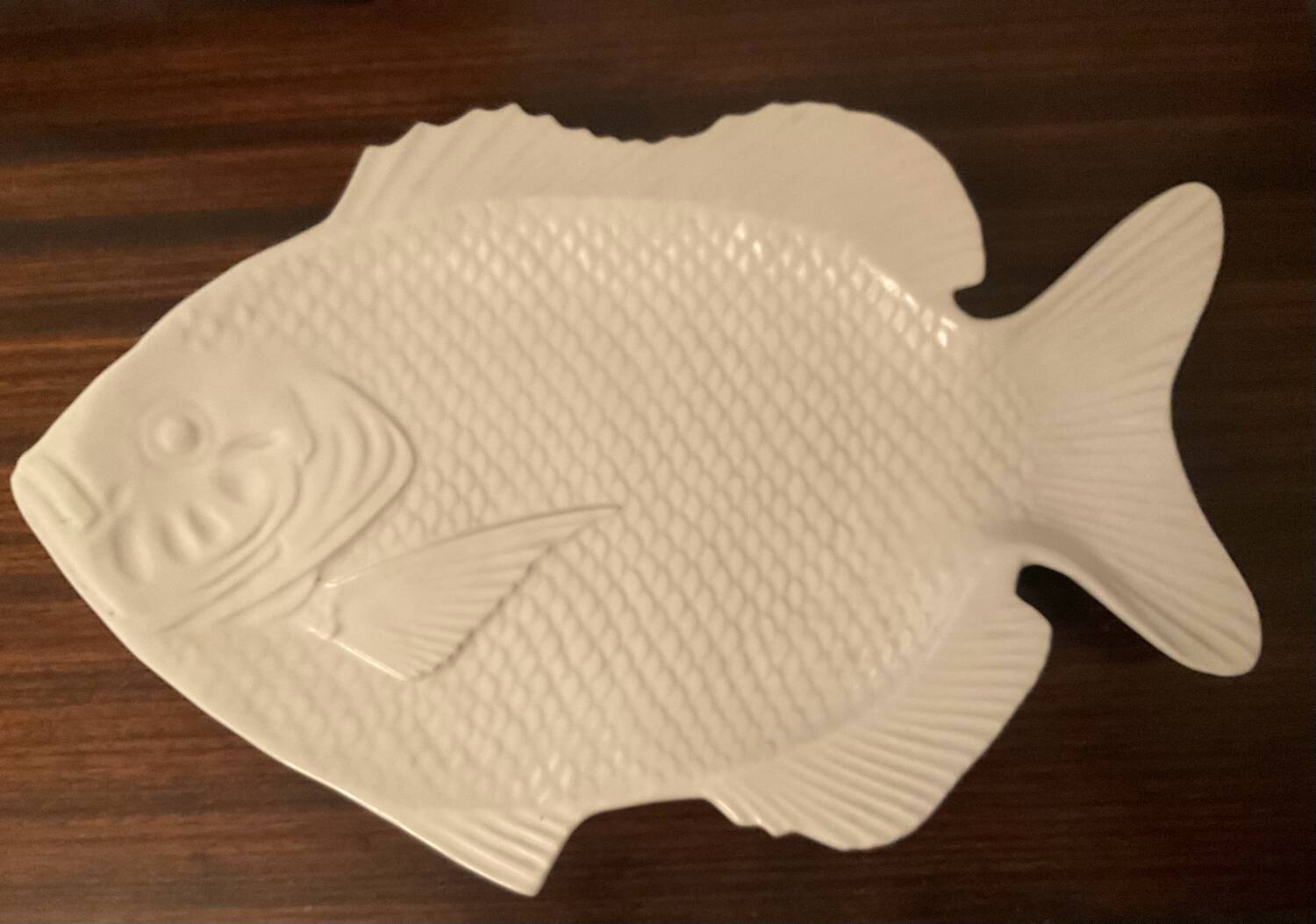 Large vintage ceramic fish dish