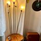 Vintage floor lamp with wooden shelf 50'