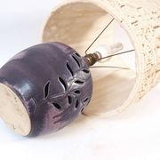 Lampe céramique et macramé