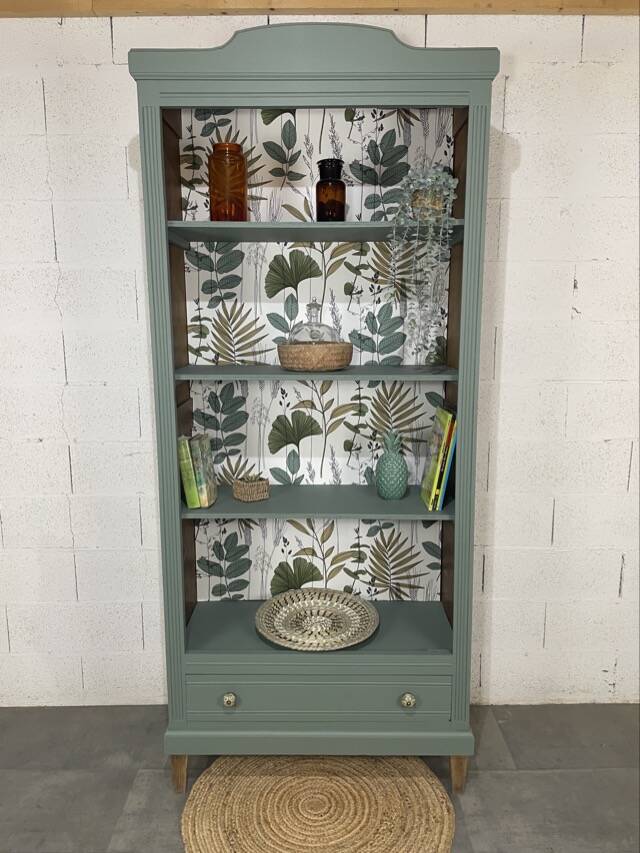 Old bookcase shelf
