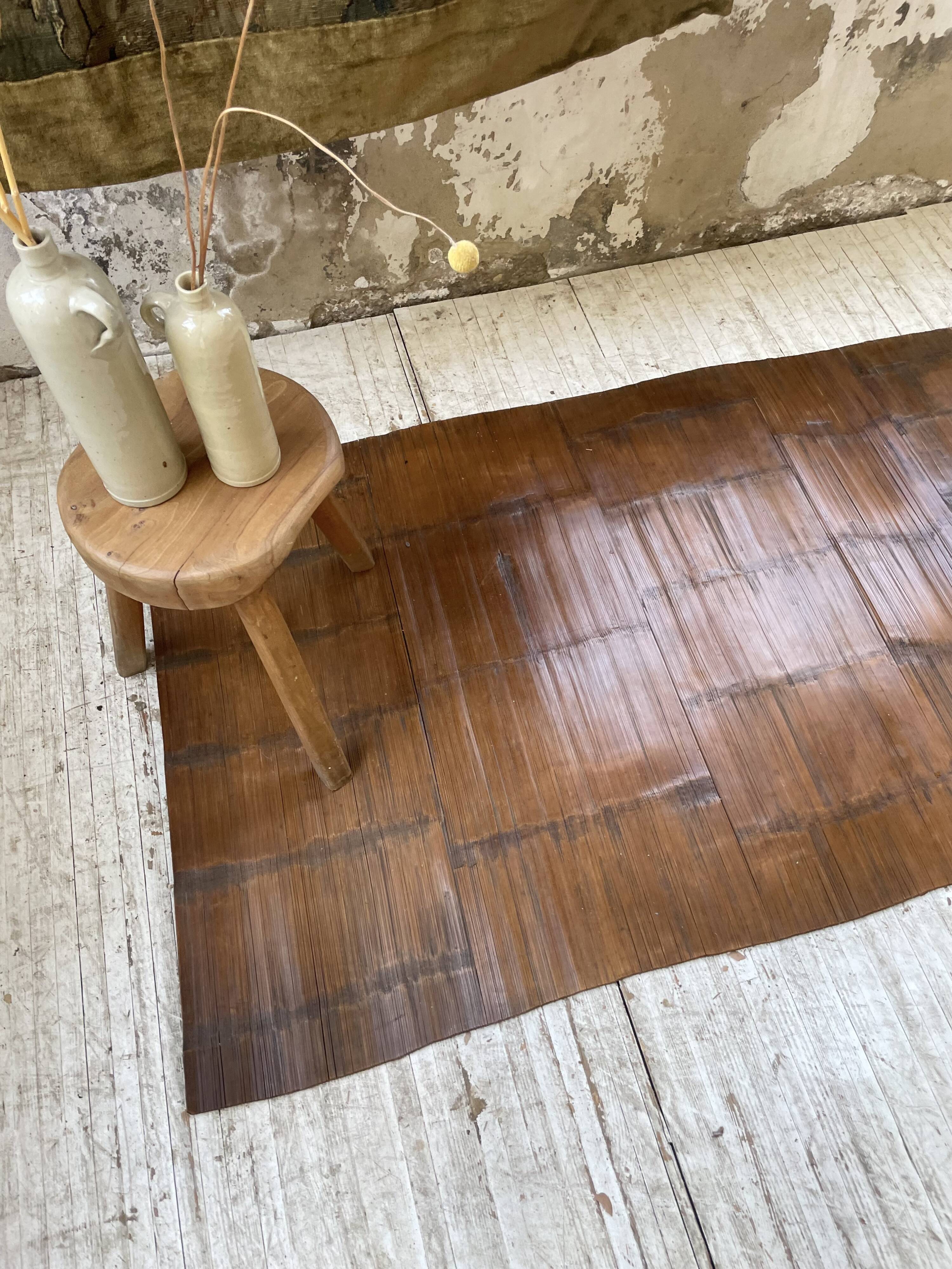 Tapis en bois tribu Akha Birmanie