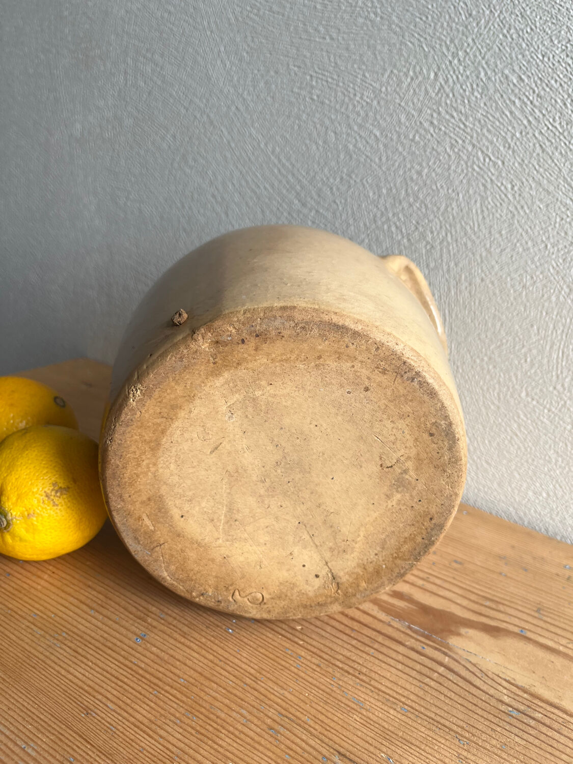 Old stoneware pot / storage jar / jam jar