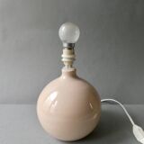 Ceramic lamp, pastel pink, around 1990.