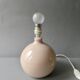 Ceramic lamp, pastel pink, around 1990.