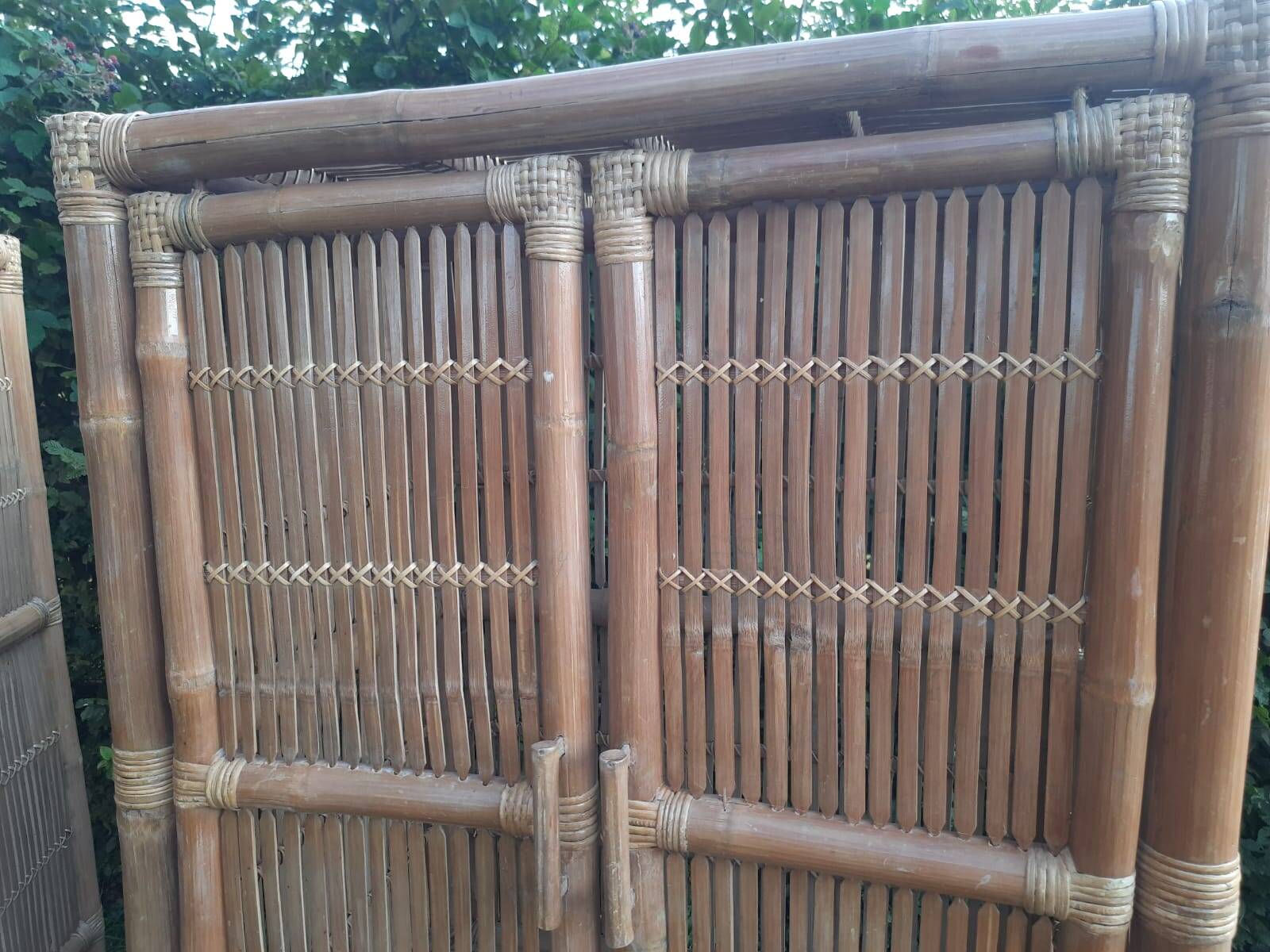 Vintage bamboo and rattan cabinet or storage unit