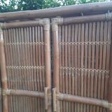 Vintage bamboo and rattan cabinet or storage unit