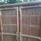 Vintage bamboo and rattan wardrobe or storage unit
