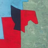 Serge Poliakoff: Red, green and blue composition, original lithograph