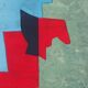 Serge Poliakoff: Red, green and blue composition, original lithograph