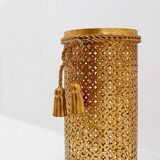 Golden umbrella stand Hollywood Regency by Li Puma Firenze, Italy 1950s