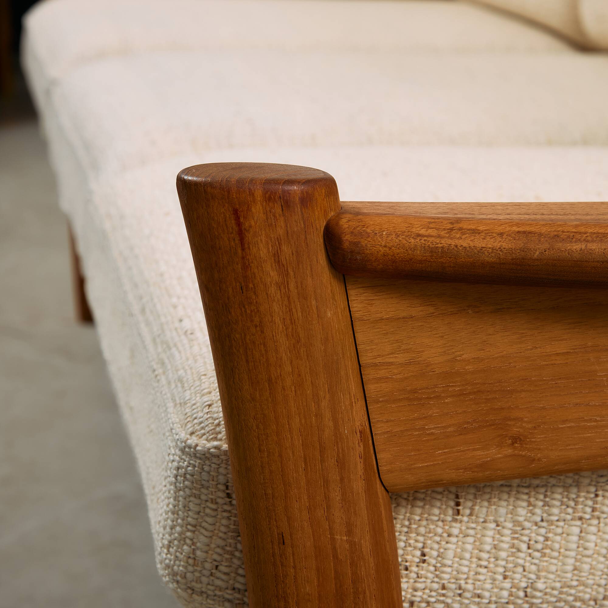 Dyrlund Three-Seater Sofa in Solid Teak