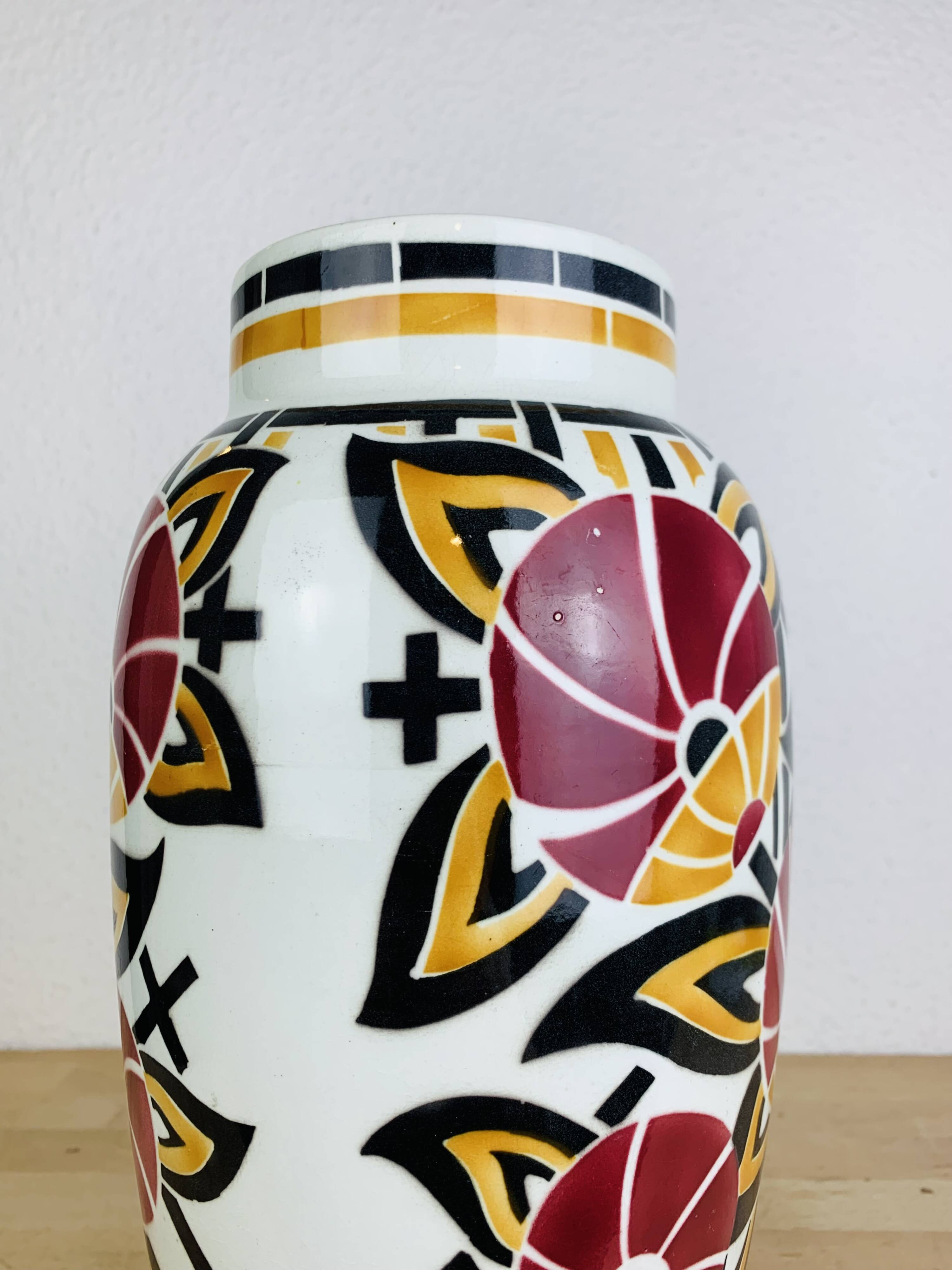 Art Deco vase, Pergola model, Keller & Guérin Lunéville