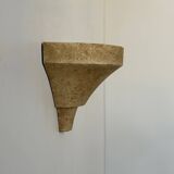 Vintage wall lamp in grainy beige plaster, France 1960