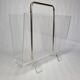 Vintage plexiglass and metal magazine holder, 80s