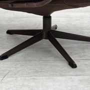 1970s, Scandinavian swivel armchair, original patchwork furniture leather.