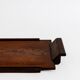 Plateau de service en bois massif de style Art Déco – Années 40-60
