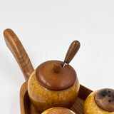 Pepper and salt and ceramic condiment set by Jie Gantofta