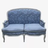 Louis XV style sofa from the 70s in beech and feather seat cushions