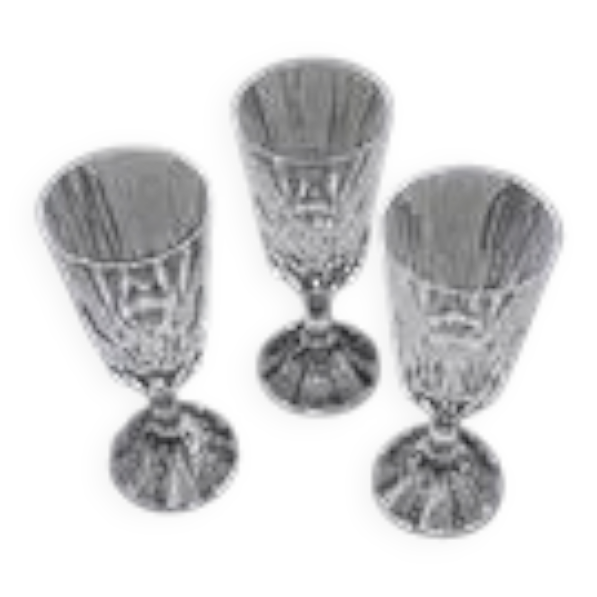 Baccarat Assas model, 3 wine glasses, crystal, signed, 17.9 cm, excellent condition.