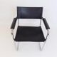 Set of 6 leather cantilever chairs