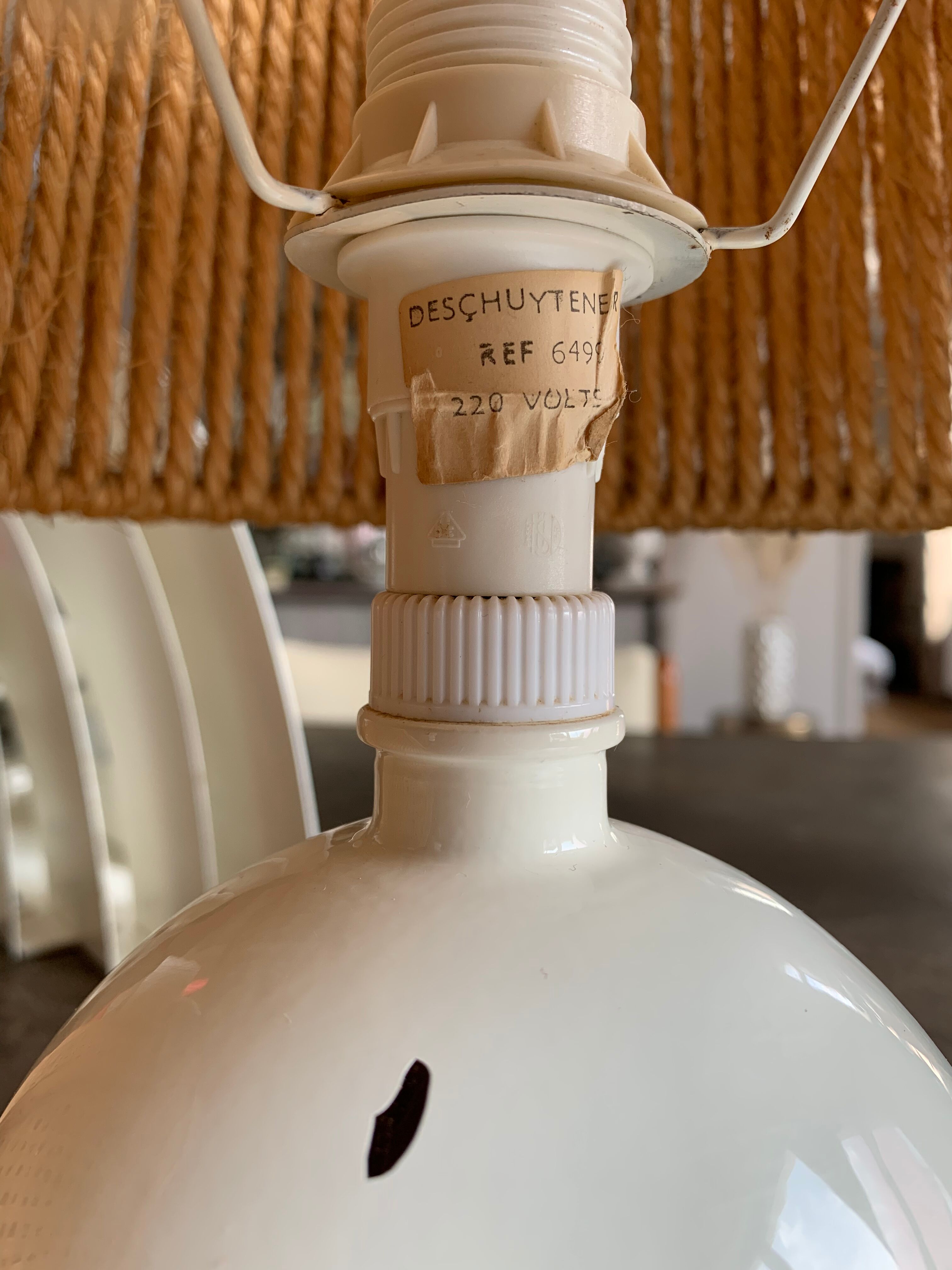 Vintage ball lamp by Deschuytener