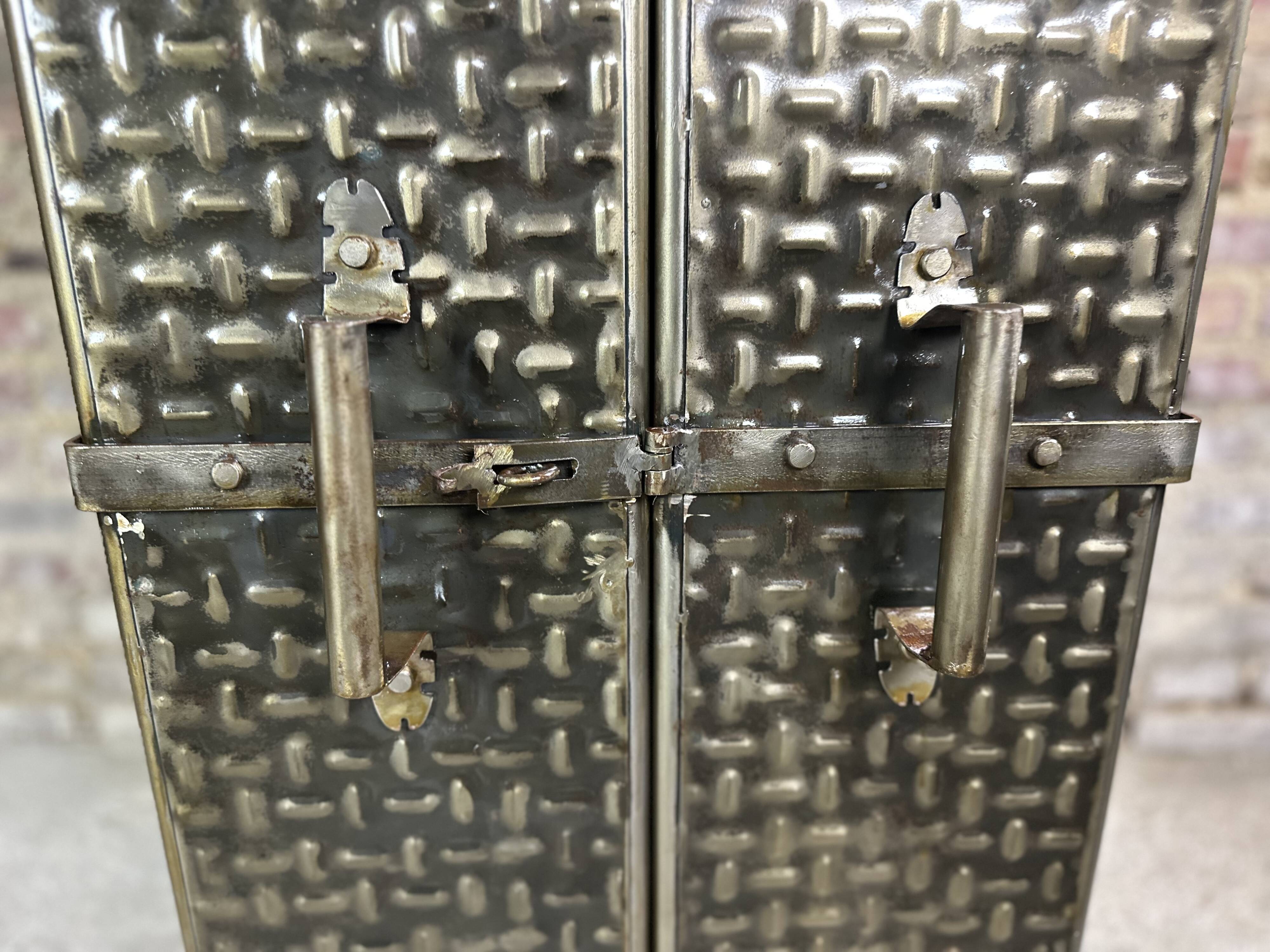 Bar trunk/storage unit in embossed steel 1980