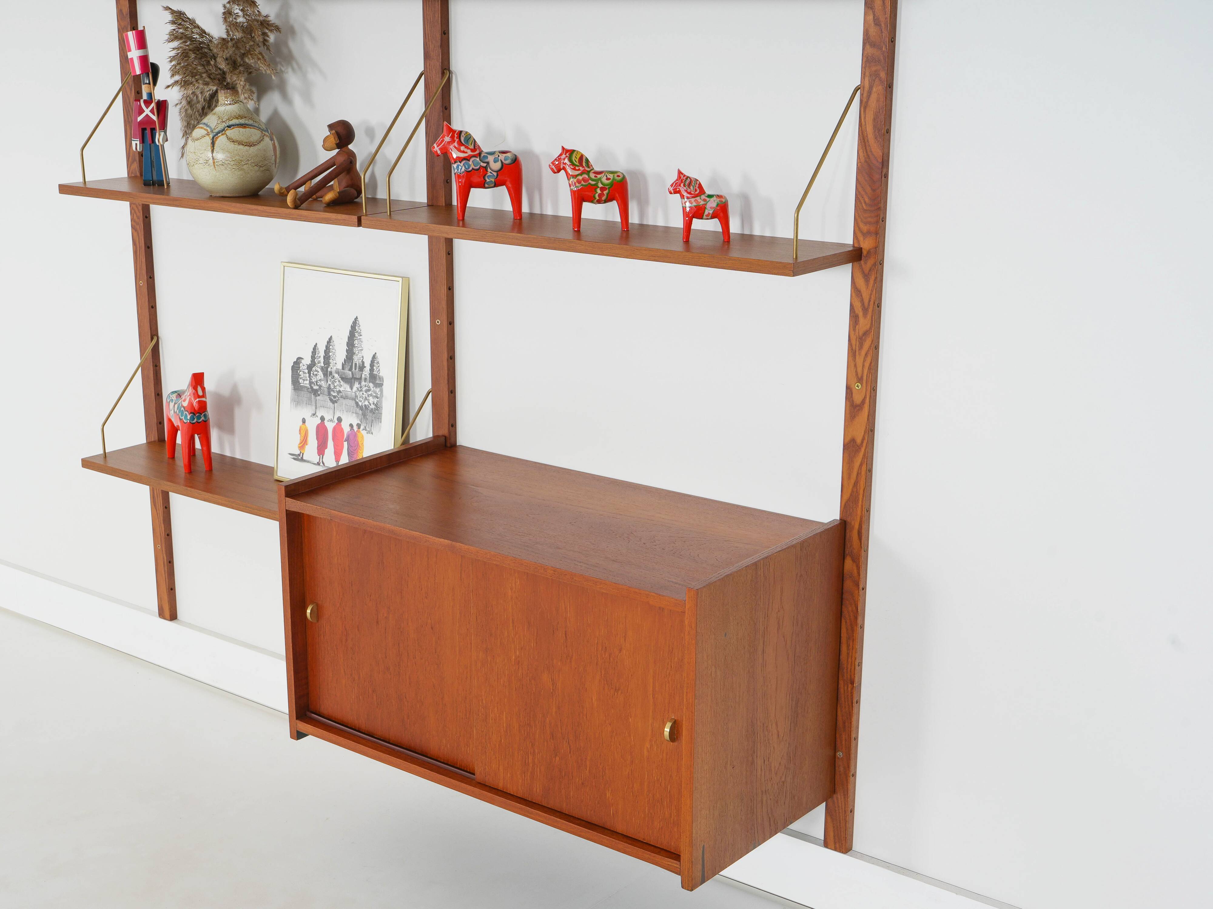 Teak modular shelving unit, Danish design, 1960s, made in Denmark