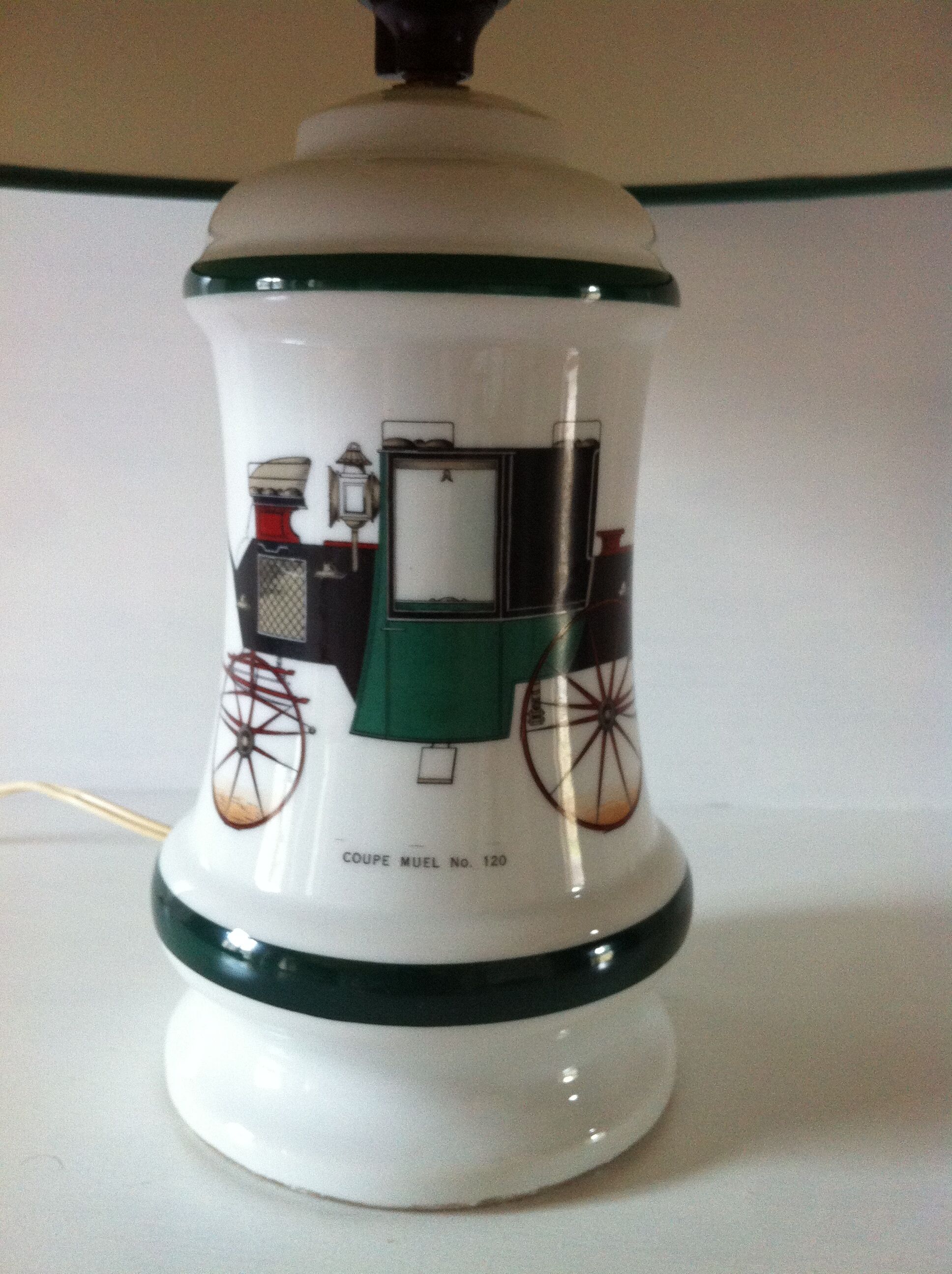 Vintage porcelain lamp from Paris