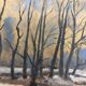 Oil on vintage landscape panel