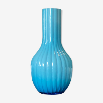 Turquoise cylindrical vase