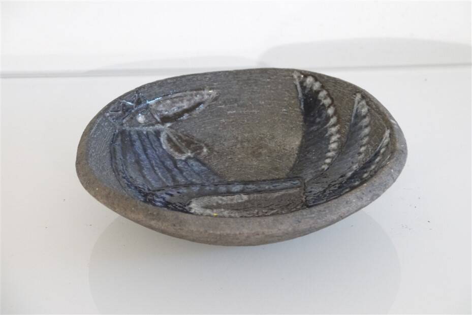 Scandinavian ceramic pocket tray 1960