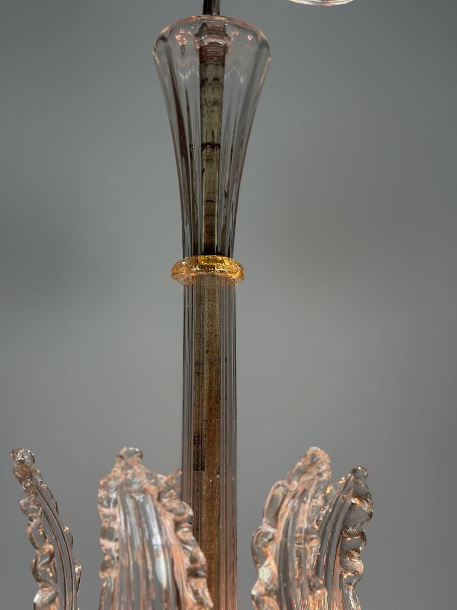 Venetian chandelier made of Murano glass, 5 light arms, circa 1920