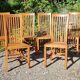 SUite 6 chaises en teck massif