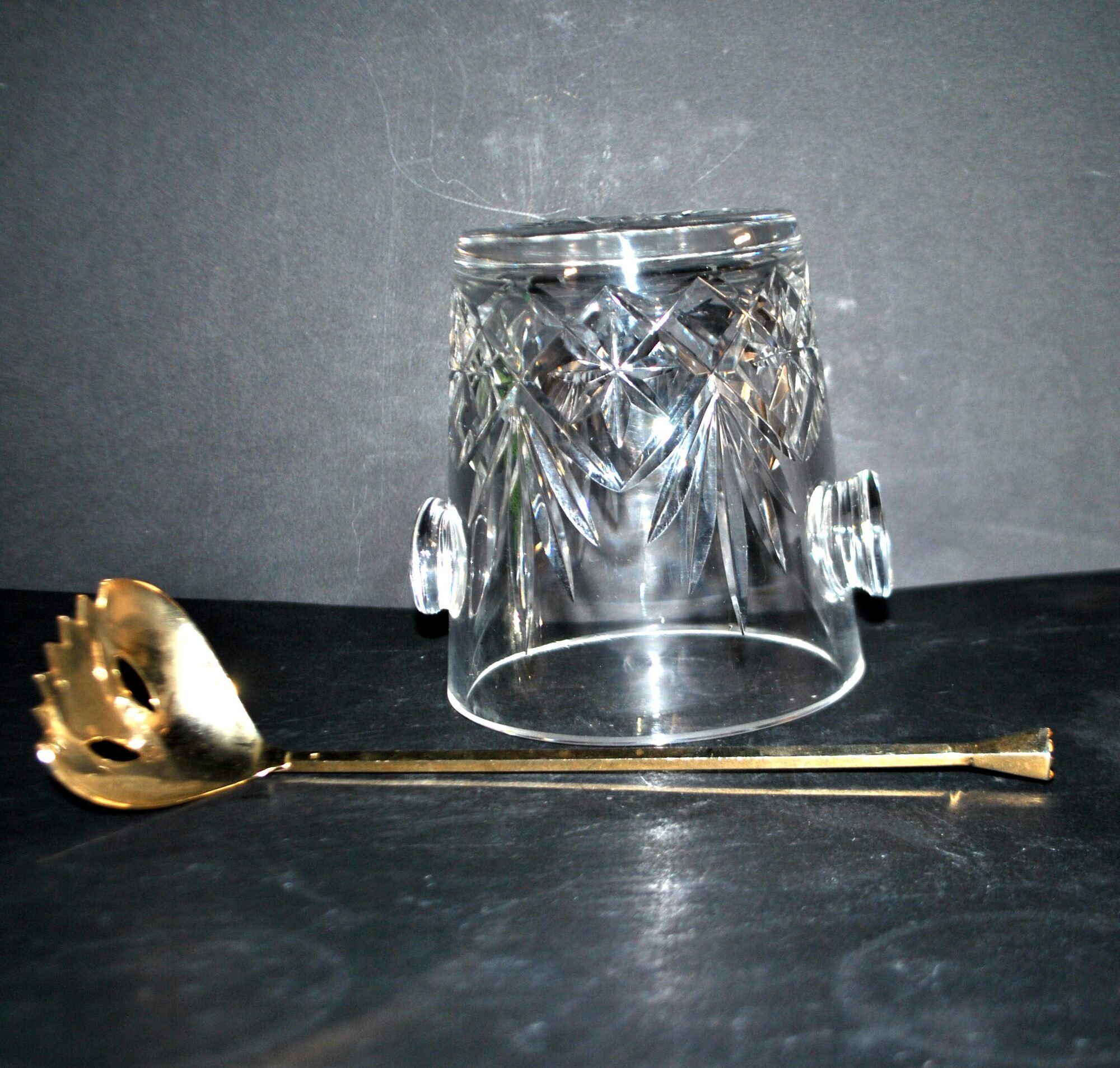 Cut crystal ice bucket Saint-Louis model Massenet H12cm