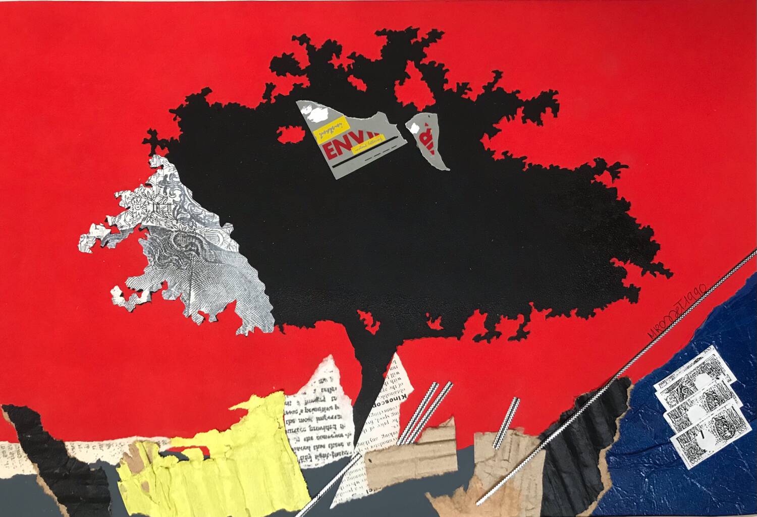 Collage and ink by martine rosset, 1949-2011