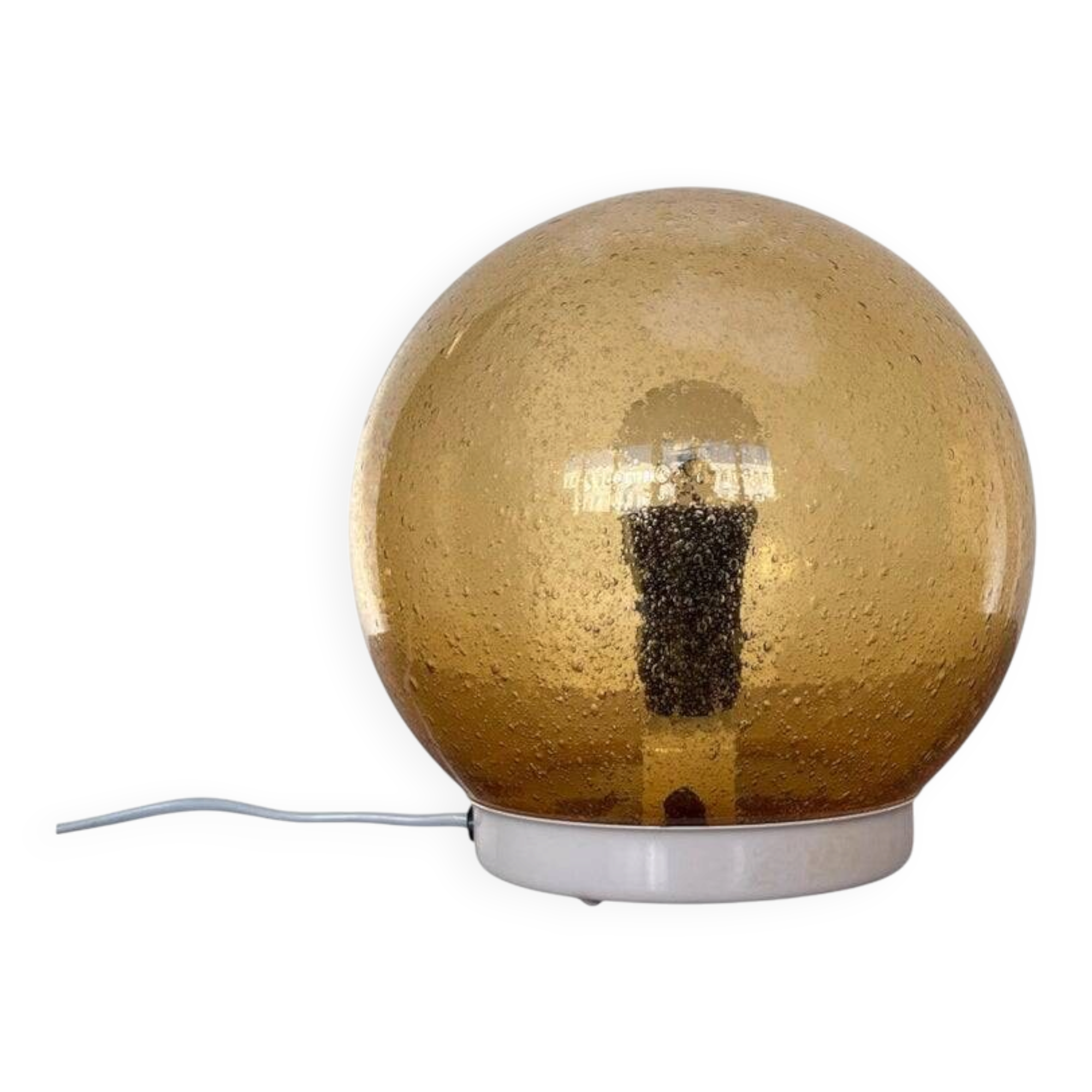 Lampe de table en verre artistique de style mid-century, années 1980 - Tchécoslovaquie