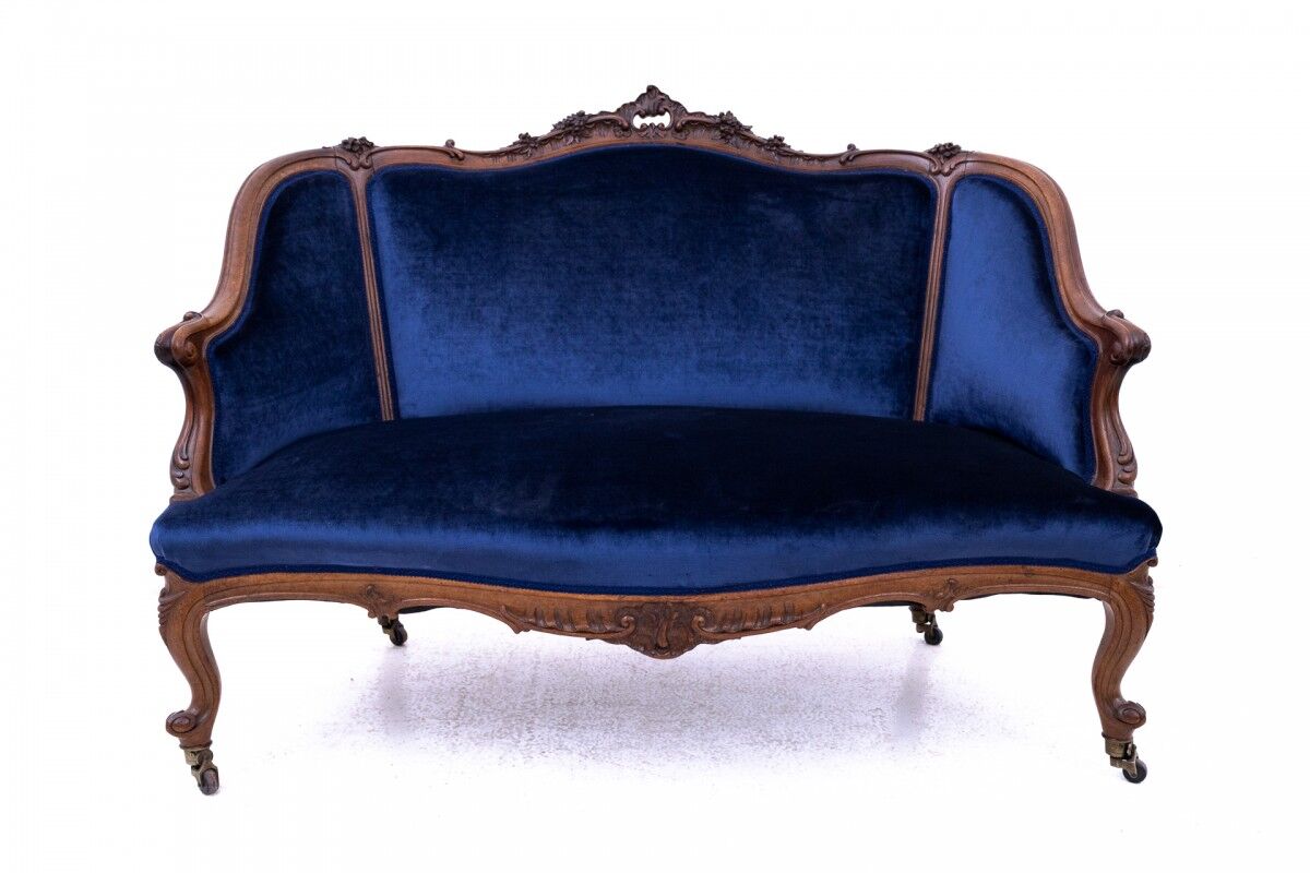 Antique sofa, France, circa 1880. After renovation.
